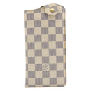 LOUIS VUITTON Damier Azur Etui A Lunettes MM Glasses Case N60025 LV Auth 193165V-13