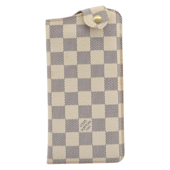 LOUIS VUITTON Damier Azur Etui A Lunettes MM Glasses Case N60025 LV Auth 193165V