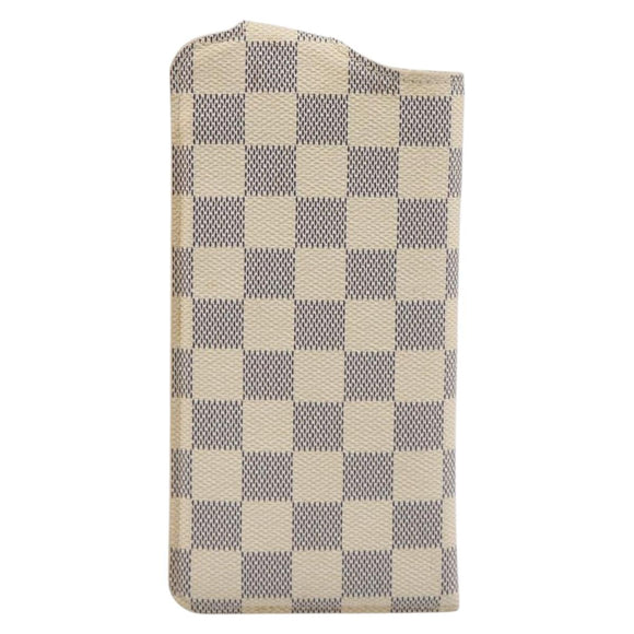 LOUIS VUITTON Damier Azur Etui A Lunettes MM Glasses Case N60025 LV Auth 193165V