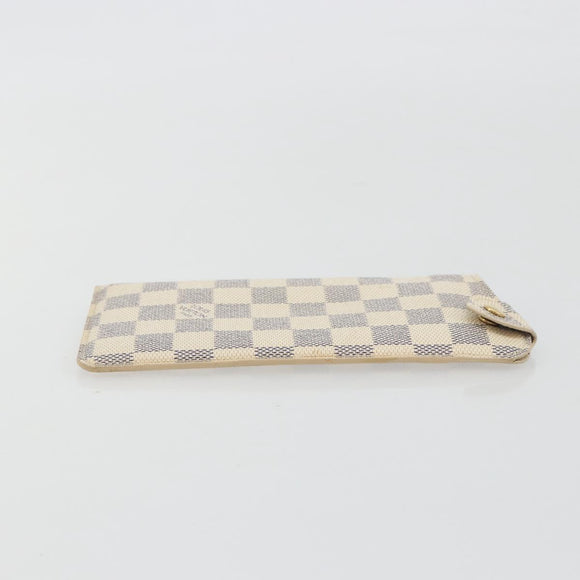 LOUIS VUITTON Damier Azur Etui A Lunettes MM Glasses Case N60025 LV Auth 193165V