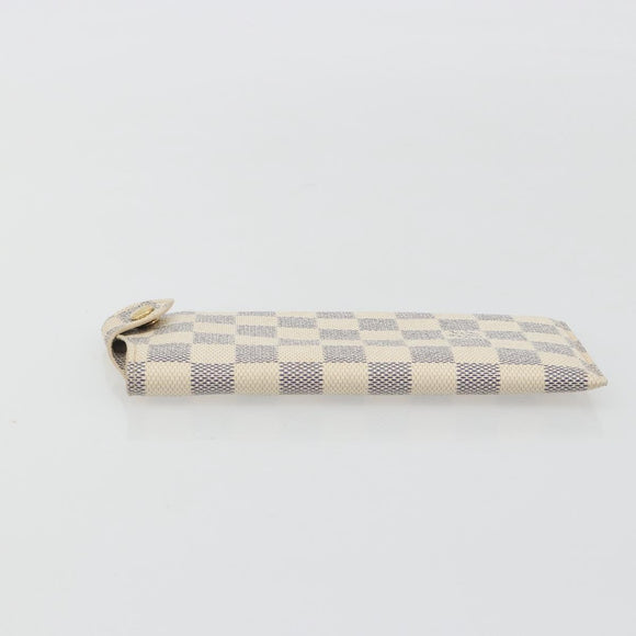 LOUIS VUITTON Damier Azur Etui A Lunettes MM Glasses Case N60025 LV Auth 193165V