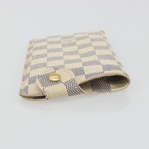 LOUIS VUITTON Damier Azur Etui A Lunettes MM Glasses Case N60025 LV Auth 193165V