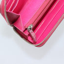 CHANEL Matelasse Long Wallet Lamb Skin Pink Silver CC Auth 193166-20