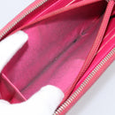 CHANEL Matelasse Long Wallet Lamb Skin Pink Silver CC Auth 193166-10
