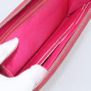 CHANEL Matelasse Long Wallet Lamb Skin Pink Silver CC Auth 193166-19