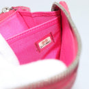 CHANEL Matelasse Long Wallet Lamb Skin Pink Silver CC Auth 193166-11
