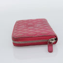 CHANEL Matelasse Long Wallet Lamb Skin Pink Silver CC Auth 193166-3