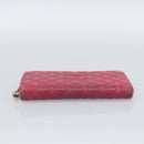 CHANEL Matelasse Long Wallet Lamb Skin Pink Silver CC Auth 193166-6