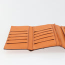 HERMES Bearn Dupri Long Wallet Leather Orange Gold Auth 193167-21