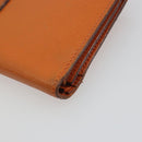 HERMES Bearn Dupri Long Wallet Leather Orange Gold Auth 193167-8
