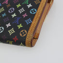 LOUIS VUITTON Monogram Multicolor Porte Tresor Wallet Black M92658 Auth 193171-15