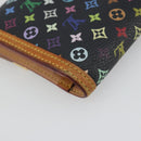 LOUIS VUITTON Monogram Multicolor Porte Tresor Wallet Black M92658 Auth 193171-16