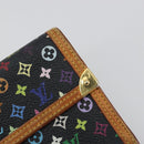 LOUIS VUITTON Monogram Multicolor Porte Tresor Wallet Black M92658 Auth 193171-17