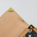 LOUIS VUITTON Monogram Multicolor Porte Tresor Wallet Black M92658 Auth 193171-9