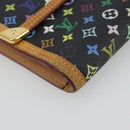 LOUIS VUITTON Monogram Multicolor Porte Tresor Wallet Black M92658 Auth 193171-14