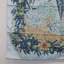HERMES Carre 90 Scarf Silk Light Blue Auth 193177-8