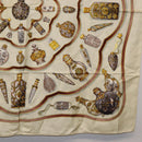 HERMES Carre 90 Scarf Silk Beige Auth 193213-10