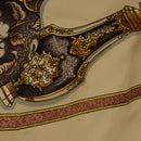 HERMES Carre 90 Scarf Silk Beige Auth 193213-12
