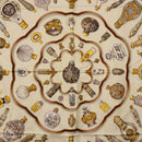HERMES Carre 90 Scarf Silk Beige Auth 193213-6