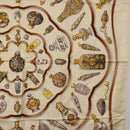 HERMES Carre 90 Scarf Silk Beige Auth 193213-7