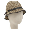 GUCCI GG Canvas Bucket Hat Horsebit L Beige Gold Auth 193307A-1