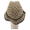 GUCCI GG Canvas Bucket Hat Horsebit L Beige Gold Auth 193307A-3