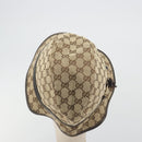 GUCCI GG Canvas Bucket Hat Horsebit L Beige Gold Auth 193307A-7
