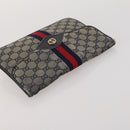 GUCCI Micro Canvas GG Supreme Clutch Bag 3 Set Navy Beige Red Auth 193326-12