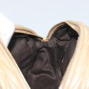 Miu Miu Matelasse Shoulder Bag Leather Beige Gold Auth 193336-21