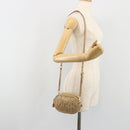Miu Miu Matelasse Shoulder Bag Leather Beige Gold Auth 193336-22