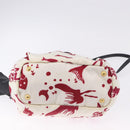 PRADA Shoulder Bag Nylon 2way White Gold Auth 193341V-5