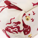 PRADA Shoulder Bag Nylon 2way White Gold Auth 193341V-9