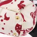 PRADA Shoulder Bag Nylon 2way White Gold Auth 193341V-18