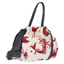 PRADA Shoulder Bag Nylon 2way White Gold Auth 193341V-1