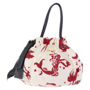 PRADA Shoulder Bag Nylon 2way White Gold Auth 193341V-13