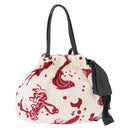 PRADA Shoulder Bag Nylon 2way White Gold Auth 193341V-2