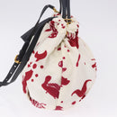 PRADA Shoulder Bag Nylon 2way White Gold Auth 193341V-3