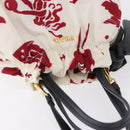 PRADA Shoulder Bag Nylon 2way White Gold Auth 193341V-6