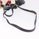 PRADA Shoulder Bag Nylon 2way White Gold Auth 193341V-8