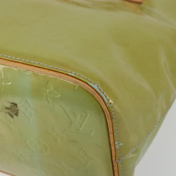 LOUIS VUITTON Monogram Vernis Houston Hand Bag Baby Blue M91005 LV Auth 193343