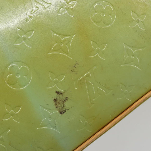 LOUIS VUITTON Monogram Vernis Houston Hand Bag Baby Blue M91005 LV Auth 193343