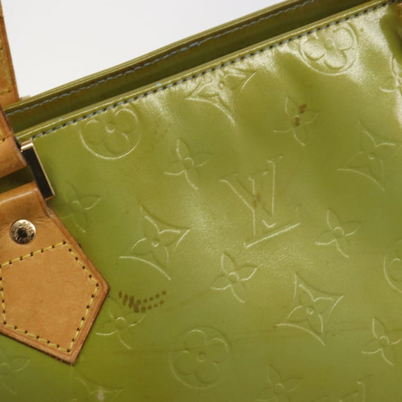 LOUIS VUITTON Monogram Vernis Houston Hand Bag Baby Blue M91005 LV Auth 193343