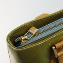 LOUIS VUITTON Monogram Vernis Houston Hand Bag Baby Blue M91005 LV Auth 193343-20
