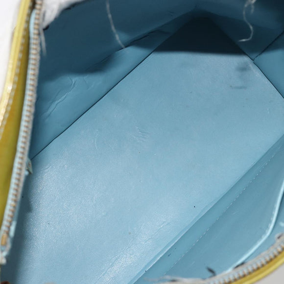 LOUIS VUITTON Monogram Vernis Houston Hand Bag Baby Blue M91005 LV Auth 193343