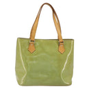 LOUIS VUITTON Monogram Vernis Houston Hand Bag Baby Blue M91005 LV Auth 193343-2