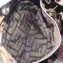 FENDI Zucca Canvas Shoulder Bag Black Brown Auth 193345-22