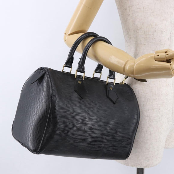 LOUIS VUITTON Epi Speedy 25 Hand Bag Black M59042 LV Auth 193346V