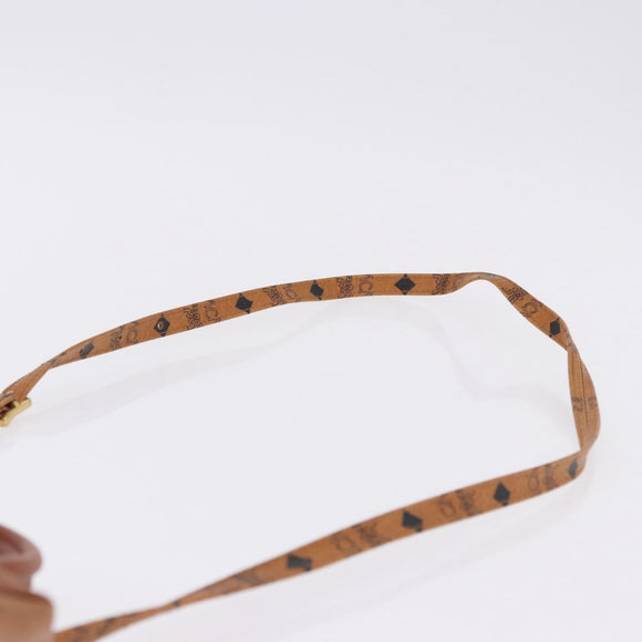 MCM Logogram Vicetos Mini Boston Bag PVC Leather 2way Brown Gold Auth 193348