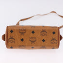 MCM Logogram Vicetos Mini Boston Bag PVC Leather 2way Brown Gold Auth 193348-11