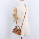 MCM Logogram Vicetos Mini Boston Bag PVC Leather 2way Brown Gold Auth 193348-21
